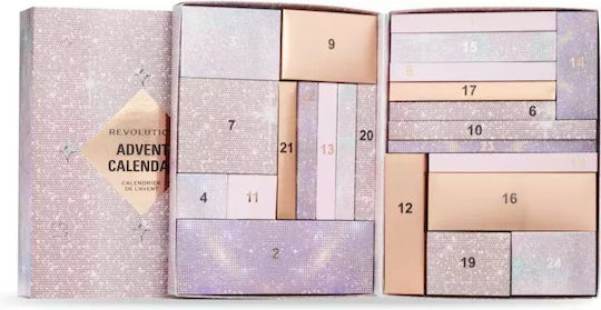 Revolution Beauty Makeup Palette Advent Calendar for Face, Eyes & Lips 4pcs