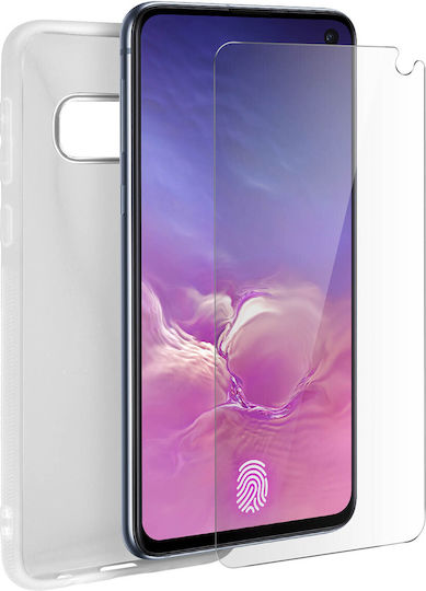 Case Galaxys10e Silicone Gel+transparent Temp Glass Screen Protector