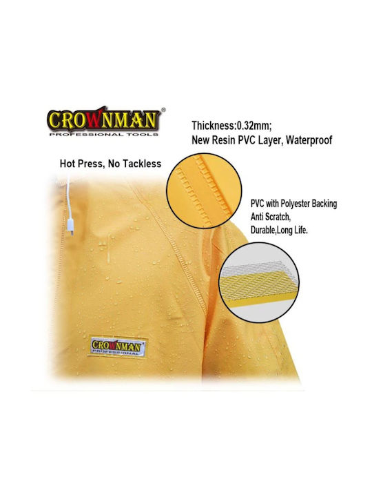 Crownman Waterproof and Windproof Work Suit Yellow