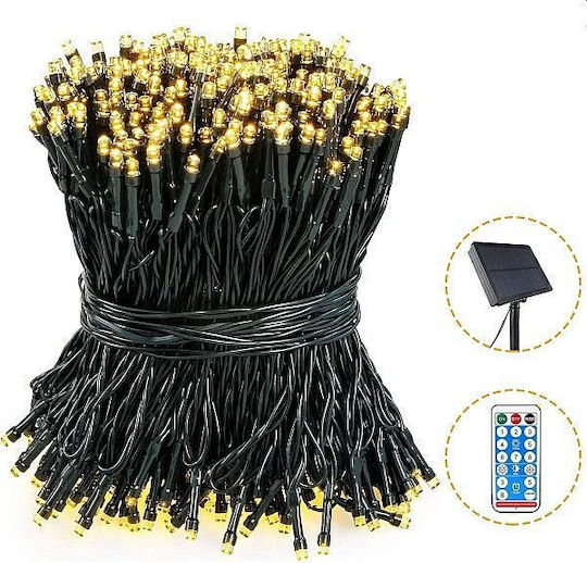 300 Luminite LED 32m. Alb cald Solare tip Șir 1buc 300 Luminite LED 32m. Alb cald Solare tip Șir 1buc