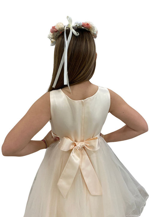 Memoirs Children's Dress Tulle Champagne - Peach