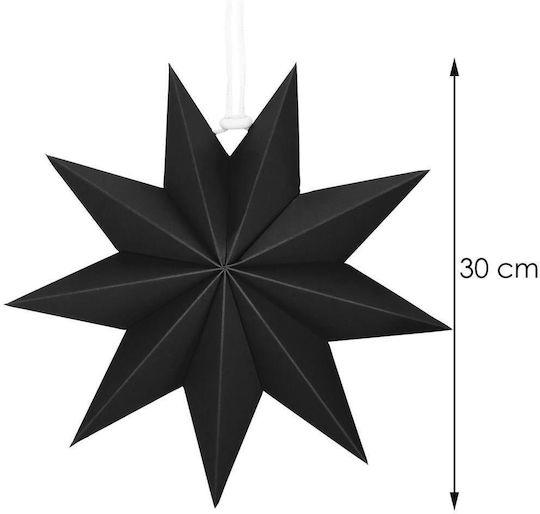 Weihnachtlicher Dekorativer Anhänger Stern Papier Schwarz 3x3cm 1Stück