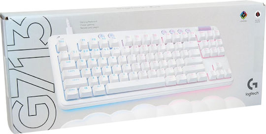 Logitech G713 Gaming Mechanical Keyboard Tenkeyless with GX Linear switches and RGB lighting (Scandinavian) White Mist