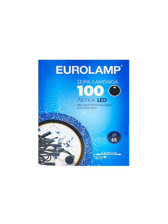 100 Lights LED 11.6m. Cold White in String 1pcs