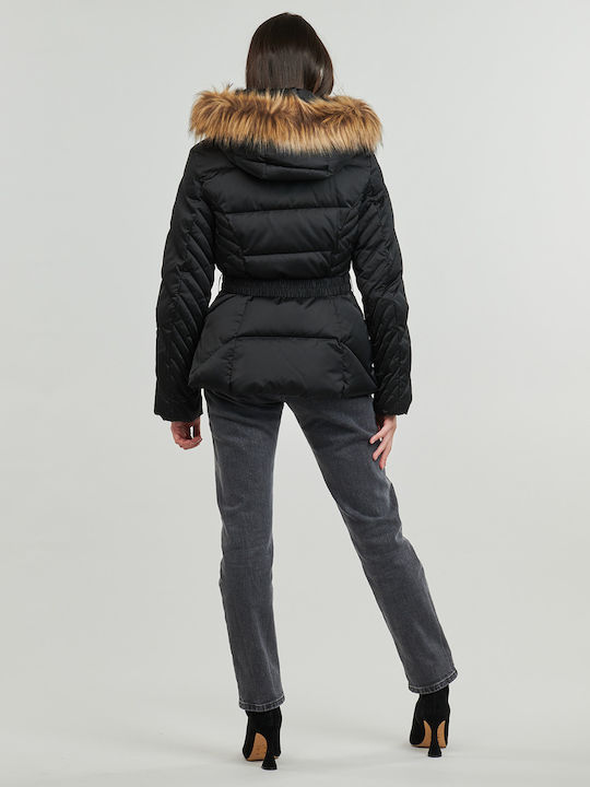 Women's Short Lifestyle Jacket for Winter Black