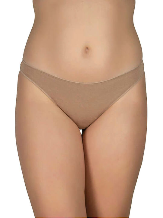 Γυναικεία String 3Pack χωρίς Ραφές black-beige-dark beige