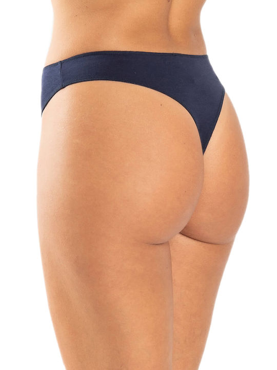 Talie înaltă Femei Șir de caractere 3Pack fără cusături dark blue-bordeaux-coral