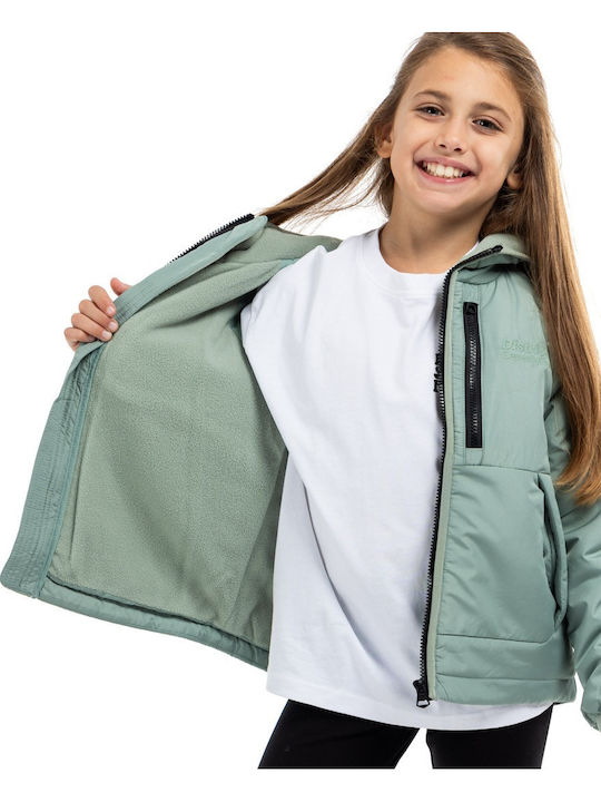 Kids' Casual Jacket with Lining & Hood Green