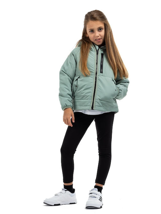 Kids' Casual Jacket with Lining & Hood Green