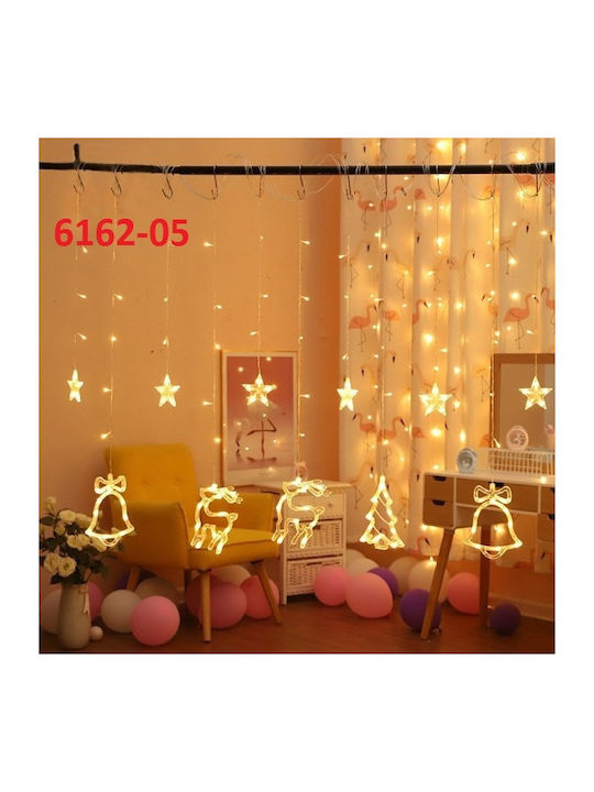 12 Lights LED 3.5m. Warm White type Curtain