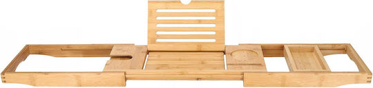 Natural Bamboo Bathtub Tray Sersimo 1025 Expandable 75-111x23cm Natural Bamboo Bathtub Tray Sersimo 1025 Expandable 75-111x23cm