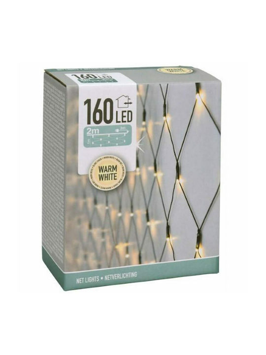 160 Светлини LED 2m. x 100бр Бели тип Мрежа 1бр