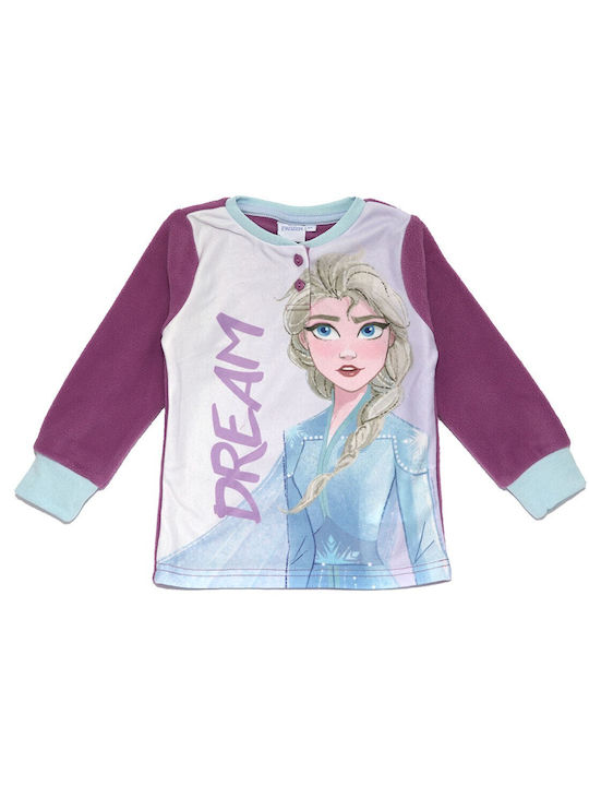 Disney Kids' Pajamas Winter Fleece Purple Frozen