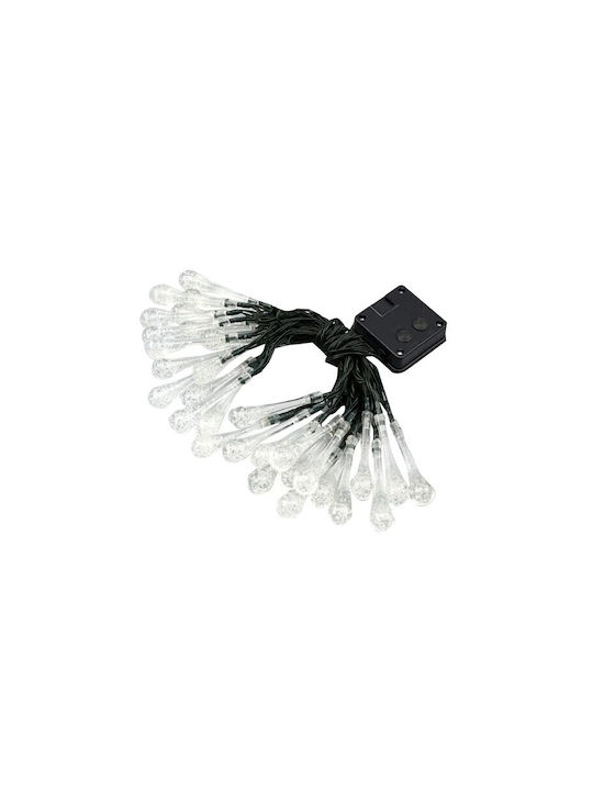 20 Λαμπάκια LED 5μ. Θερμό Λευκό Ηλιακά τύπου Μετεωρίτης
