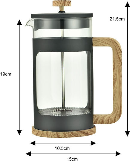 Coffee Tea Maker 1.0l French Press Klausberg Kb-7681