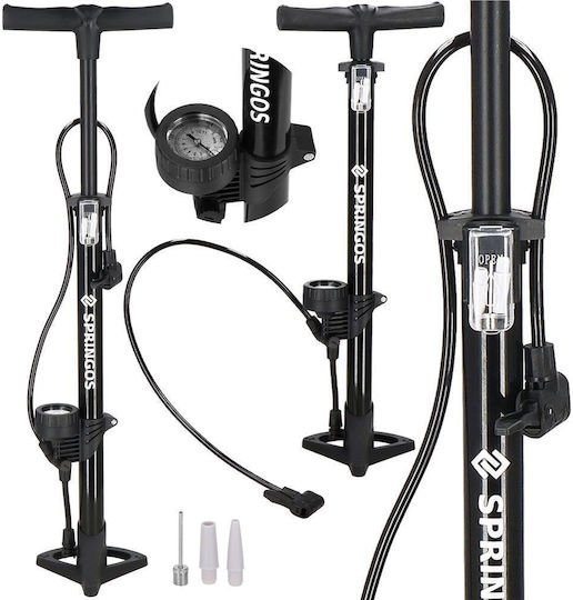 Fahrradpumpe Druckmesser Ball Aufblasbare Artikel Aufblaszubehör 160psi Aluminium 60cm