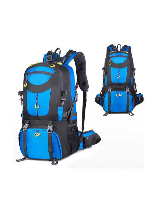 Militärischer Wander-Rucksack Leicht 4 Seitentaschen 50 Liter Blau Grau