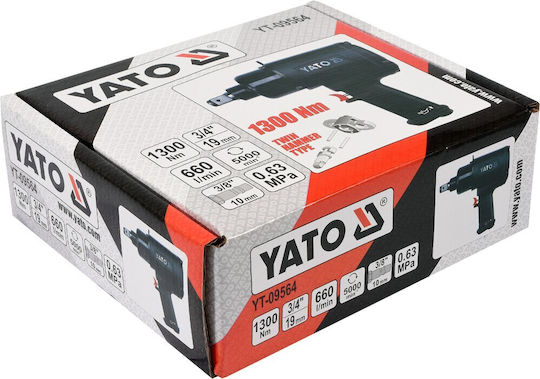 Yato YT-09564 Αερόκλειδο 3/4" με Μέγιστη Ροπή 132.56kgm