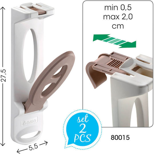 Bama Cârlig de Baie Simplu ​2x2cm Cream/Grey