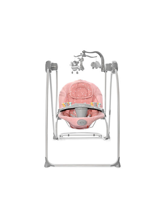 Lorelli Electric Baby Relax Swing 2 in 1 Tango with Music and Vibration Peach Beige Stars for Child up to 12kg