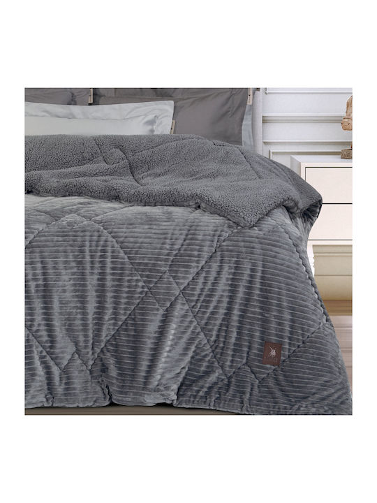 Greenwich Polo Club Duvet Cover Queen 220x240cm 3484 Grey 700Gsm