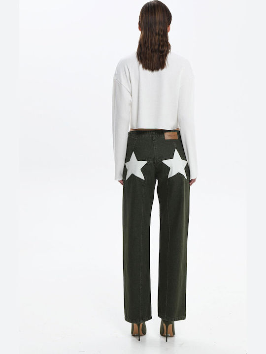 Γυναικείο Crop Top Βαμβακερό Μακρυμάνικο Λευκό