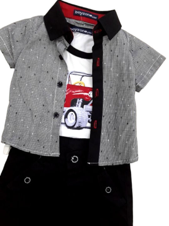 Kids' Set with Pants Summer 3pcs Black