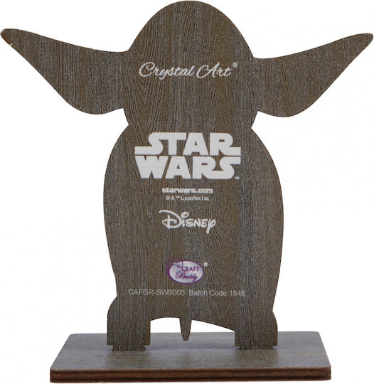 Комплект за диамантено рисуване Craft Buddy Crystal Art Buddies Yoda 7 части