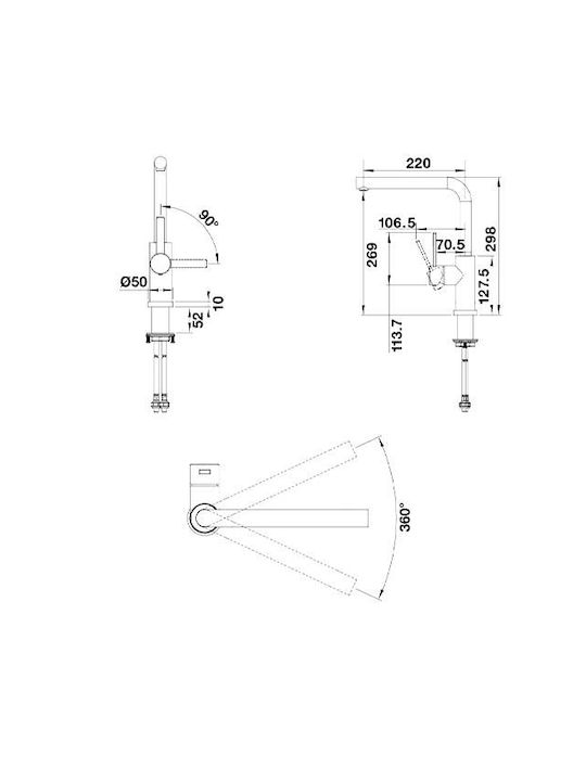 Blanco Landoraf Kitchen Faucet Counter Silver