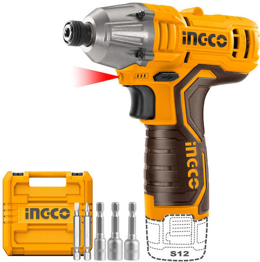 Ingco CIRLI12015 Schlagbohrmaschine Batteriebetrieb 12V 2x1,5Ah