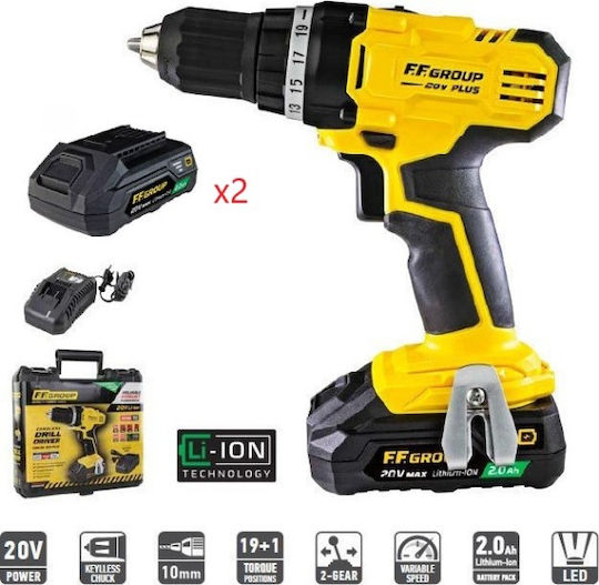 FFG CDD/35 20V Plus Δραπανοκατσάβιδο Μπαταρίας 20V 2x2Ah