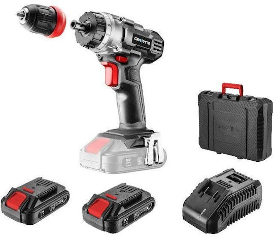 Graphite 58G022-SET2 Δραπανοκατσάβιδο Μπαταρίας 18V 2x2Ah