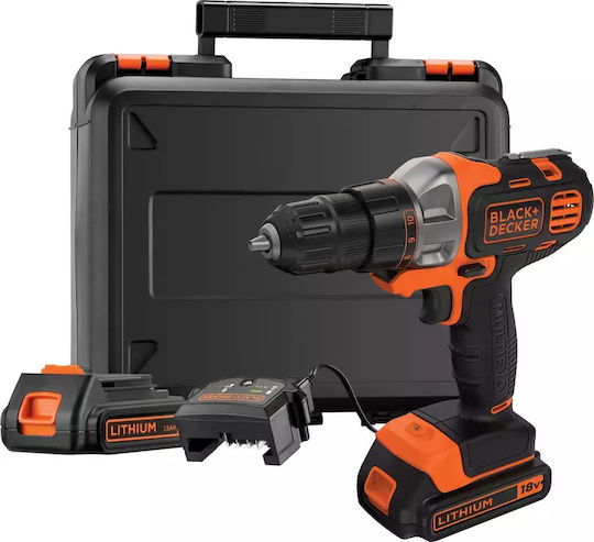 Black & Decker MT218KB Battery Power Drill Driver 18V 2x5Ah