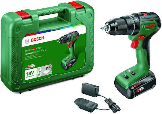 Bosch Universal Impact Κρουστικό Δραπανοκατσάβιδο Μπαταρίας Brushless 18V 1x2Ah