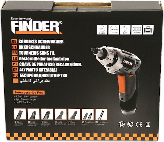 Finder Șurubelniță cu Baterie 3.6V 1x1.5Ah