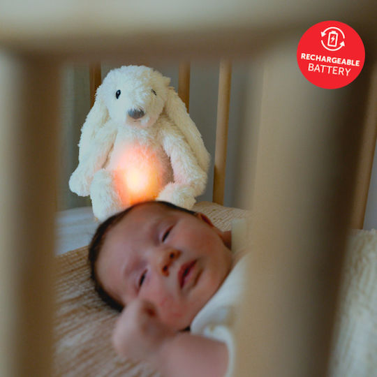 Zazu Animal made of Fabric with White Noise, Light, and Cry Sensor for 0++ Months White