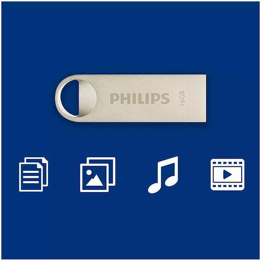 Philips Moon 16GB USB 2.0 Stick Silver