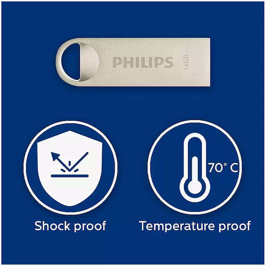 Philips Moon 16GB USB 2.0 Stick Silver