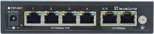 Level One FEP-0631 Unmanaged L2 PoE+ Switch με 6 Θύρες Gigabit (1Gbps) Ethernet