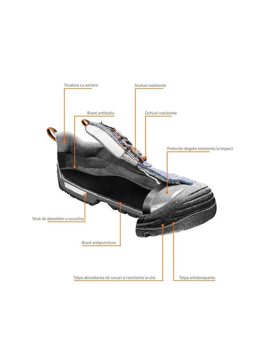 Neo Tools Stiefel Sicherheit S1P mit Zertifizierung SRA,SRC