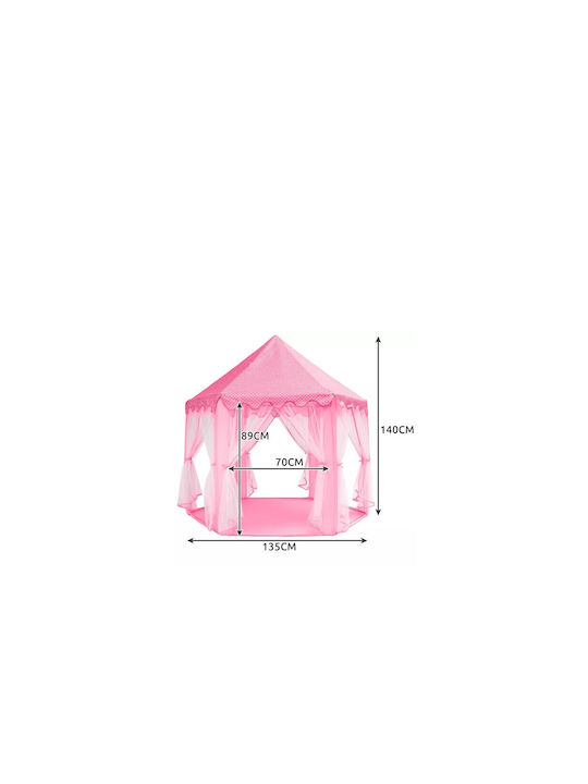 Kruzzel Kids Castle Play Tent for 3+ years Pink