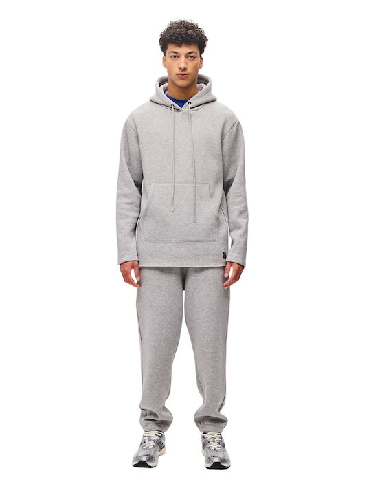 Sweatshirt with Hood Grey Melange