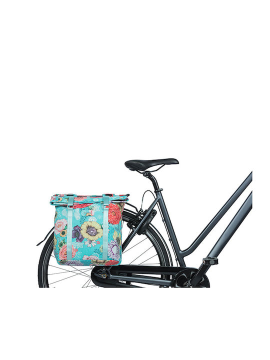 Basil Double Bicycle Rack Bag Blue