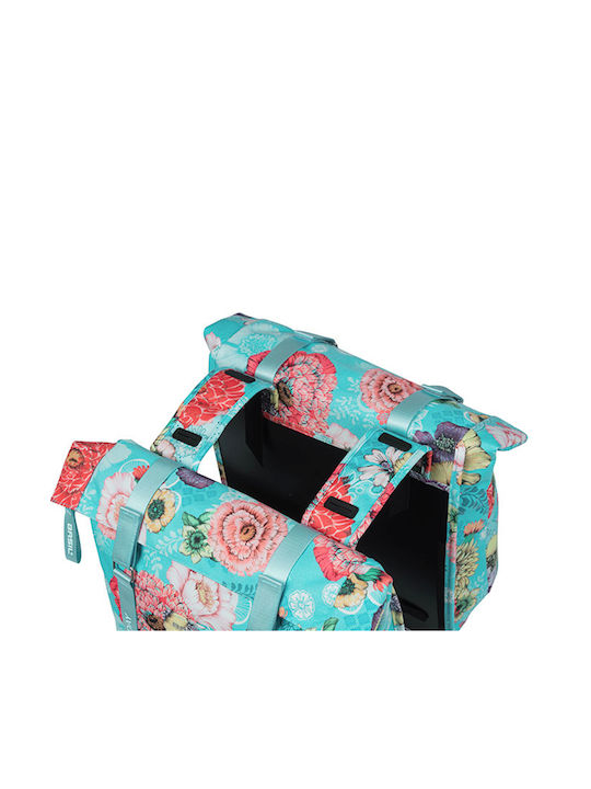 Basil Double Bicycle Rack Bag Blue