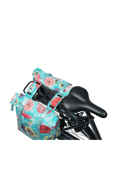 Basil Double Bicycle Rack Bag Blue
