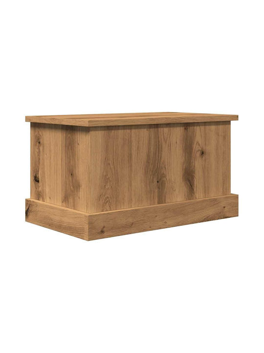 vidaXL Wooden Storage Box with Lid Brown 30x50x28cm 1pcs