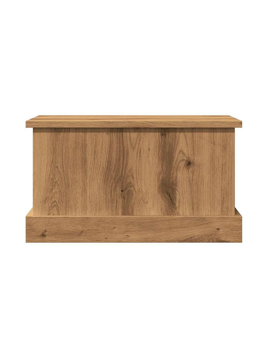 vidaXL Wooden Storage Box with Lid Brown 30x50x28cm 1pcs