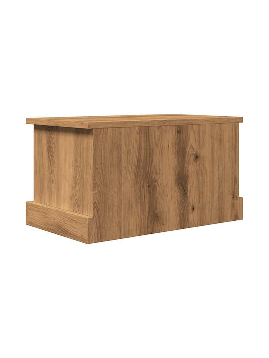 vidaXL Wooden Storage Box with Lid Brown 30x50x28cm 1pcs