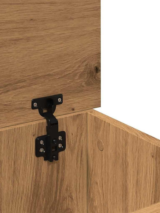 vidaXL Wooden Storage Box with Lid Brown 30x50x28cm 1pcs