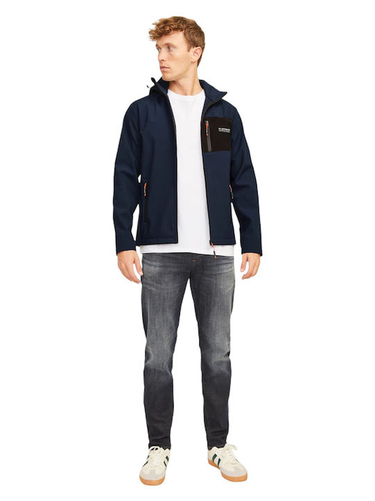 Winter Jacket Softshell Waterproof and Windproof Navy Blazer Blue